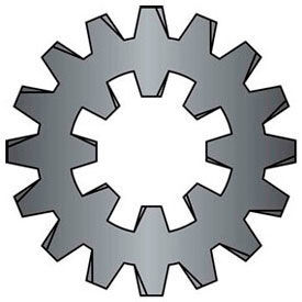 1/2" Combination Internal/External Tooth Lock Washer - Steel - Zinc - Pkg of 100