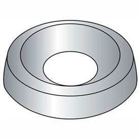 Countersunk Finishing Washer - .307/.267" I.D. - Steel - Nickel Plated - Grade 2 - 100 Pack