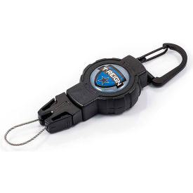 Fishing Retractable Gear Tether - Small 24" Extention Black Carabiner