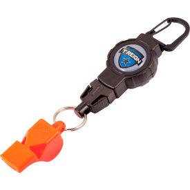 Retractable Gear Tether with Safety Whistle - Carabiner