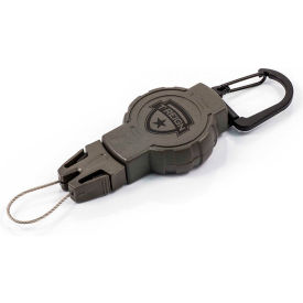Hunting Retractable Gear Tether - Small 24" Extension OD Green Carabiner