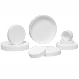 White Ribbed PP Cap with SturdeeSeal PE Foam Liner, 20-410 Neck Finish, 7200/Case