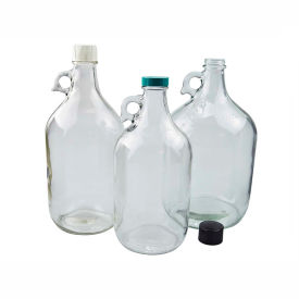 64oz (1,920ml) Clear Glass Jug Only, 38-400 Neck Finish, Case of 6