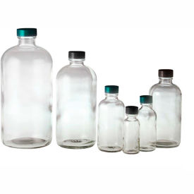 1oz (30ml) Clear Boston Round Bottle Only, 20-400 Neck Finish, Case of 48