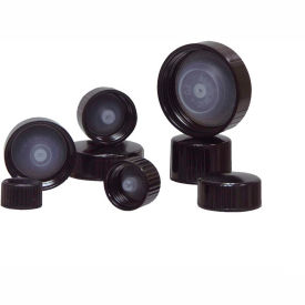 Black Ribbed Phenolic PolyCone Lined Cap, 38-400 Neck Finish, Case of 576