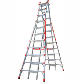 Aluminum SkyScraper Telescoping Step Ladder, 21' Type 1A