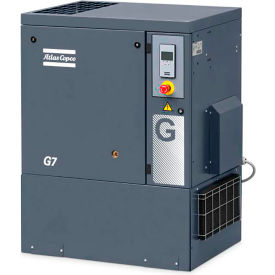 10 HP Rotary Screw Compressor, Tankless, 125 PSI, 39.6 CFM, 3-Phase 208-230/460V