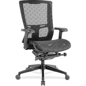 Checkerboard Design High-Back Mesh Chair - Black