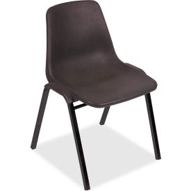 Plastic Stacking Chairs - Black - 4/Pack