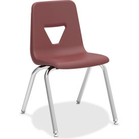 18" Stacking Student Chair - Wine - 4/Pack