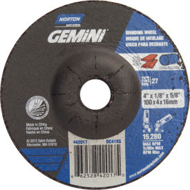 Gemini Grinding and Cutting Wheel 4" x 1/8" x 5/8" 24 Grit Aluminum Oxide