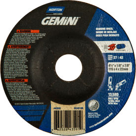 Gemini Grinding and Cutting Wheel 4-1/2" x 1/8" x 7/8" 24 Grit Aluminum Oxide