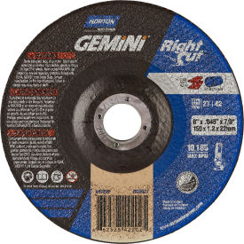 Gemini Right Angle Cut-Off Wheel 6" x .047" x 7/8" 24 Grit Aluminum Oxide Type 27