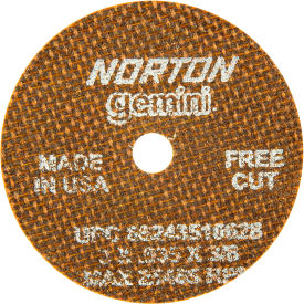 Gemini Small Diameter Cut-Off Wheel 3" x .035" x 3/8" 60 Grit Alum. Oxide Type 1