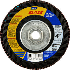 Blaze Plastic Flat Flap Disc T27 4-1/2" x 5/8 - 11" 120 Grit Seeded Gel Ceramic