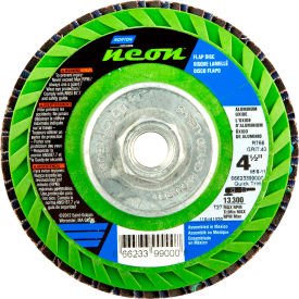 Neon Plastic Flat Flap Disc T27 4-1/2" x 5/8 - 11" P80 Grit Zirconia Alumina