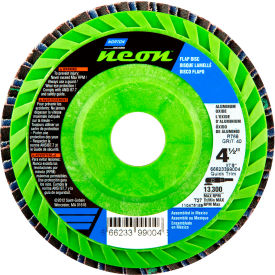 Neon Plastic Flat Flap Disc T27 4-1/2" x 7/8" P80 Grit Zirconia Alumina