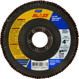 Blaze Fiberglass Flat Flap Disc T27 4-1/2" x 7/8" 40 Grit Seeded Gel Ceramic