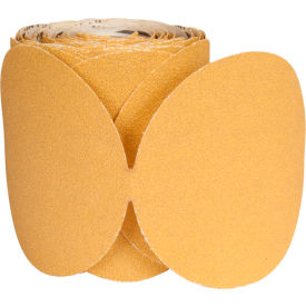 Paper PSA Disc Roll 6" Dia. P80 Grit Aluminum Oxide 100 Disc Per Roll