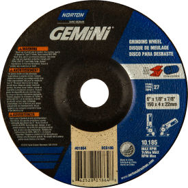 Gemini Grinding and Cutting Wheel 6" x 1/8" x 7/8" 24 Grit Aluminum Oxide