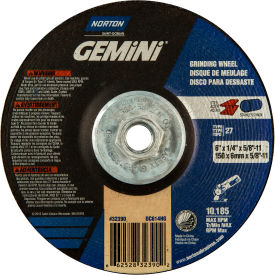 Gemini Grinding Wheel 6" x 1/4" x 5/8 - 11" 24 Grit Aluminum Oxide