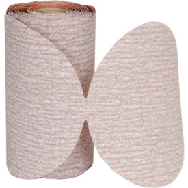 Paper PSA Disc Roll 5" Dia. P150 Grit Aluminum Oxide 100 Disc Per Roll