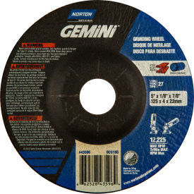 Gemini Grinding and Cutting Wheel 5" x 1/8" x 7/8" 24 Grit Aluminum Oxide