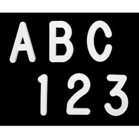 3/4" Black Helvetica Letter Sprue Set of 145 Characters