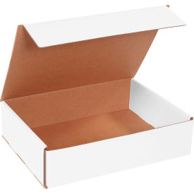 Corrugated Mailers, 12"L x 9"W x 3"H, White