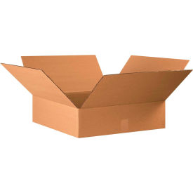 Flat Cardboard Corrugated Boxes, 18"L x 18"W x 5"H, Kraft