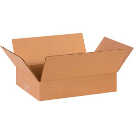 14"L x 10"W x 3"H, Kraft Flat Cardboard Corrugated Boxes