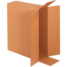 Side Loading Cardboard Corrugated Boxes, 24"L x 6"W x 18"H, Kraft
