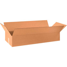 Flat Cardboard Corrugated Boxes, 30"L x 12"W x 6"H, Kraft