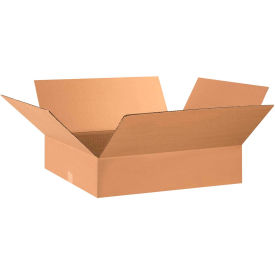 Flat Cardboard Corrugated Boxes, 28"L x 16"W x 5"H, Kraft