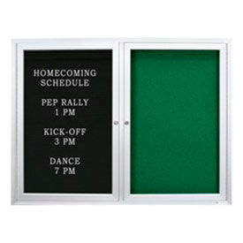42"W x 32"H Outdoor Combo Board with Vinyl Letterboard & Corkboard