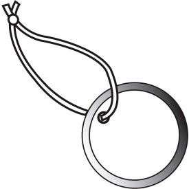 Metal Rim Tags, Pre Strung, 1-1/2" Dia., 100/Pack