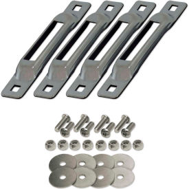 Single Strap Anchor W/ Allen Screws, Zinc, 4/Pack