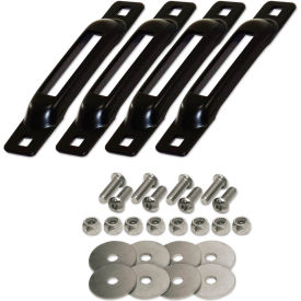 E-Track Single Strap Anchor W/ Allen Screws, Black, 4/Pack