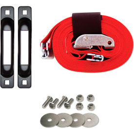E-Track Single Tailgate Strap Tie-Down Anchor Kit with 2" x 16' Cam, 3000 Lb. Capacity