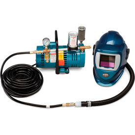 Deluxe Supplied Air Shield/Helmet System, 1 Worker, 50' Hose & ADF