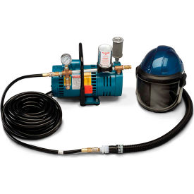 Deluxe Supplied Air Shield/Helmet System, 1 Worker, 50' Hose