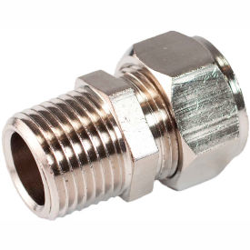 Maxline M8001 Straight Fitting, 1/2" Tubing for 3/8" Male NPT Thread