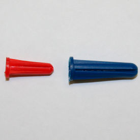 Conical Lip Plastic Anchor - 4-6-8 x 3/4" - Plain Finish - Pkg of 100