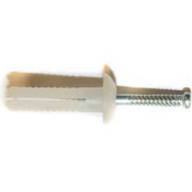 Nylon Nail Anchor - 1/4" x 1" - Mushroom Head - Plain Finish - Pkg of 100