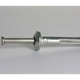 Hammer Drive Anchor - 1/4" x 2" - Mushroom Head - Steel - Zinc - Pack of 100