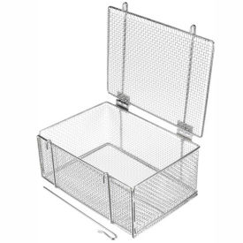 Basket w/ Lid Electropolished Stainless Steel 14 x 10 x 6-5/8, Price Each for Qty 1-4