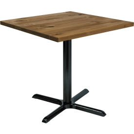 KFI 36" Square Table With Vintage Wood, Natural