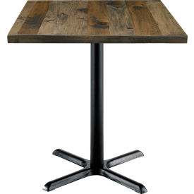 KFI 30" Square Counter Table With Vintage Wood, Barnwood