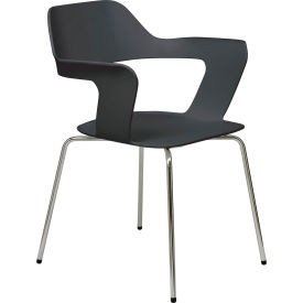 Julep Stack Chair with Flex Poly Shell - Black