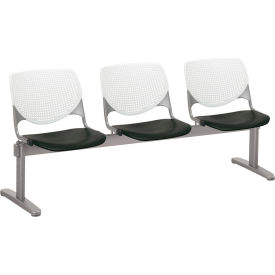 Beam Seating Guest Chairs - 3 Seater - White/Black